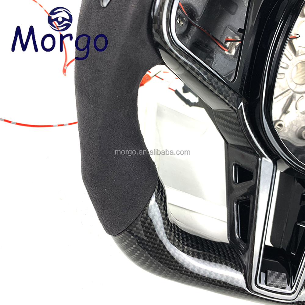 Interior accessories for BMW Customized LED Alcantara carbon fiber car steering wheel for G Series M3 M4 M5 X3M X4M X5M M Sport