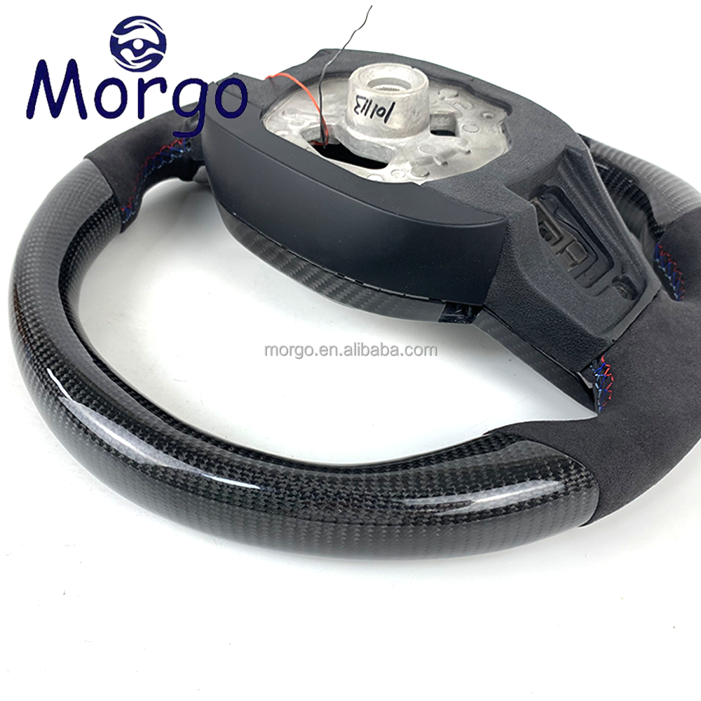 Interior accessories for BMW Customized LED Alcantara carbon fiber car steering wheel for G Series M3 M4 M5 X3M X4M X5M M Sport