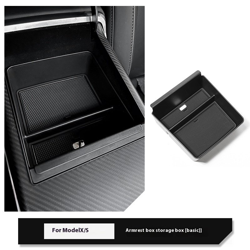 ABS Material Central Control Armrest Box Storage Modification Accessories Interior Kits 22 Tesla MODEL X/S S Tissue Storage Box