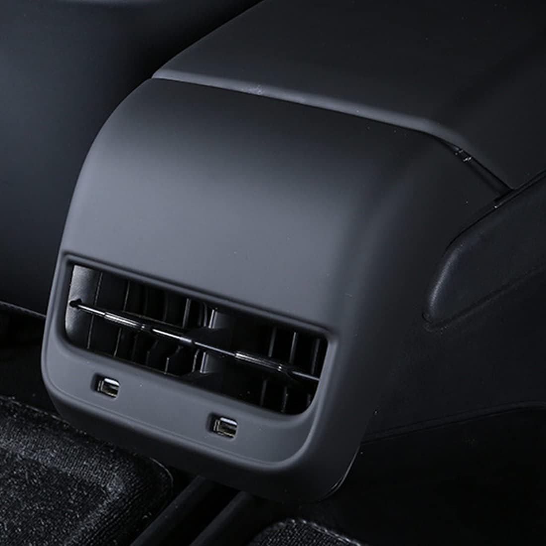 Rear Center Console Air Vent Covers Car Rear Armrest Box Air Conditioning Vent Outlet Trim Frame for Tesla Model 3 Y