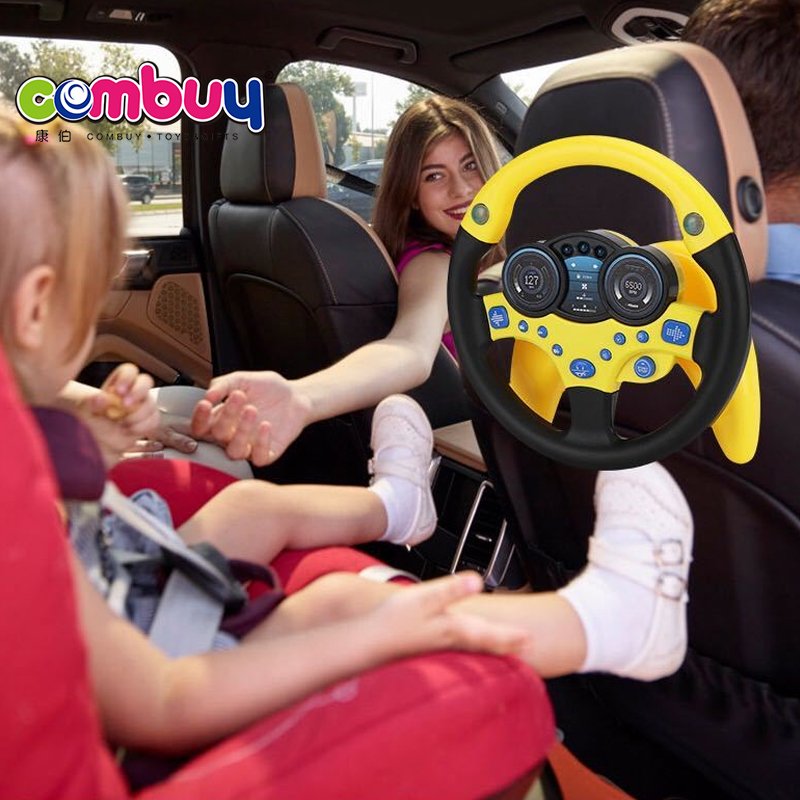 Lighting Musical Kids Play Electric Toy car steering wheel
