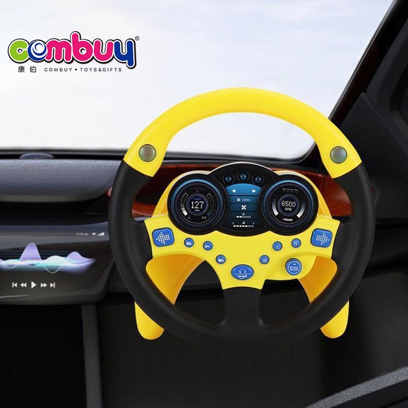 Lighting Musical Kids Play Electric Toy car steering wheel