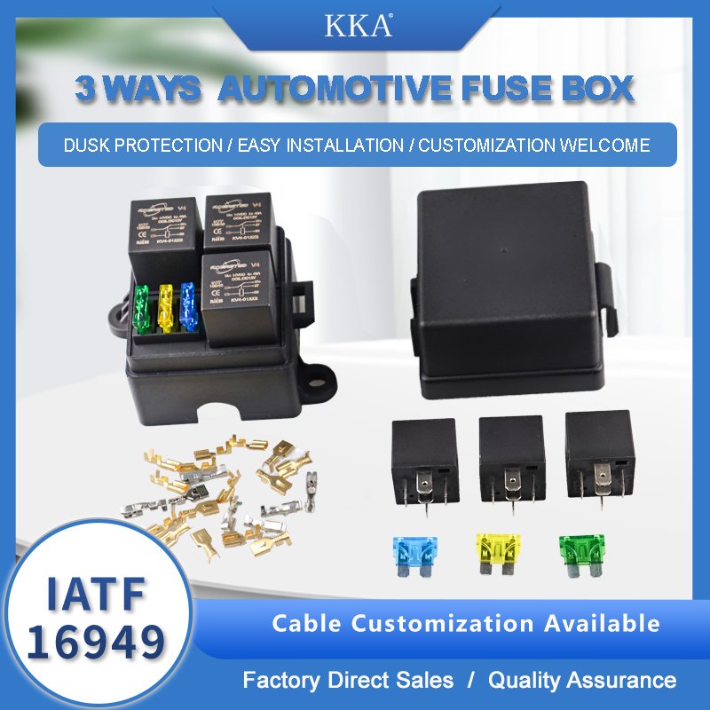 KKA-FB-3R3F/KKA-FB-3R9F Automotive Relay Fuse Box for Auto Electric System, DIY Car Fuse Box, Module Control Box