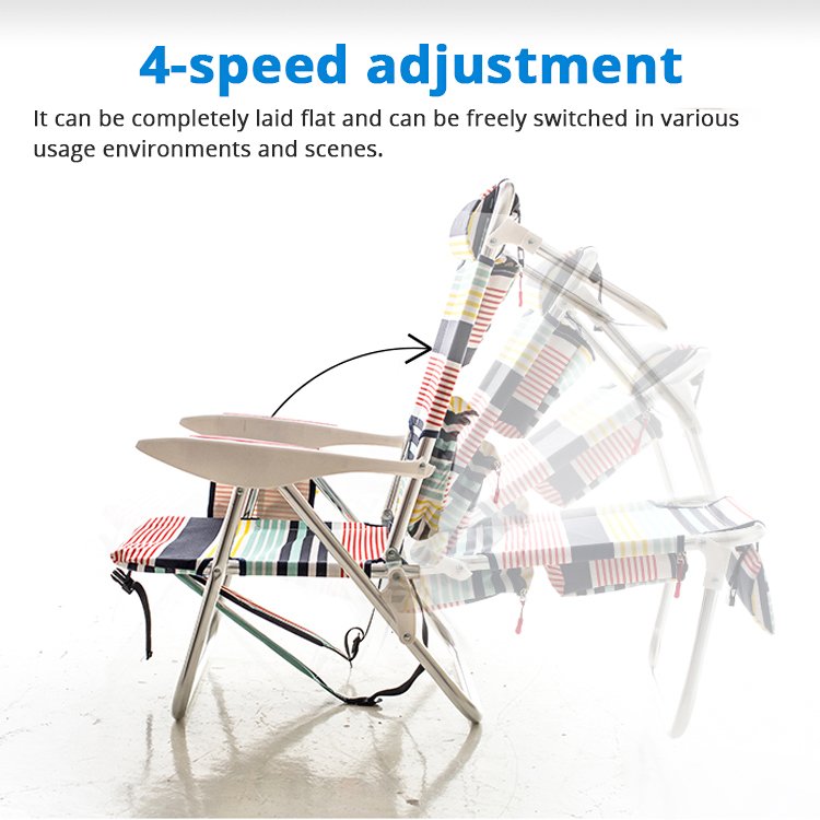 123sports Hot Sale Ultralight 4 Position Lay Flat Adjustable Aluminum Alloy Utopia Breeze Beach Chair Camping Chair