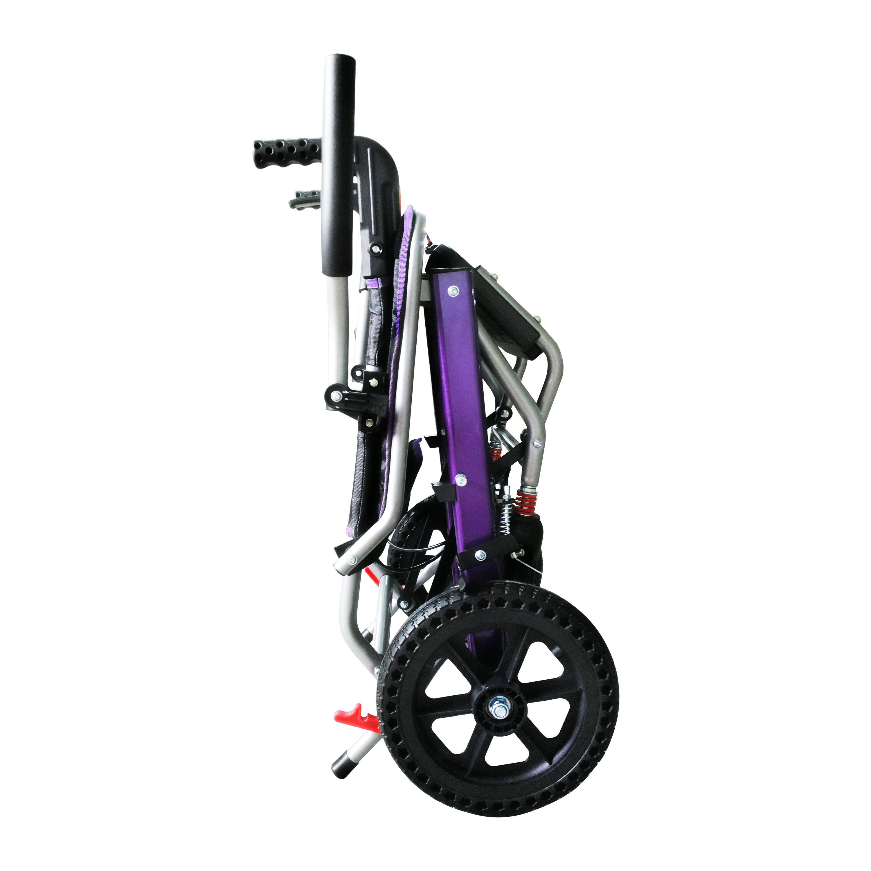 Chinese Wheelchair Supplier Durable 12 Inch ultra Light Portable Aluminum Wheelchair for Travelling