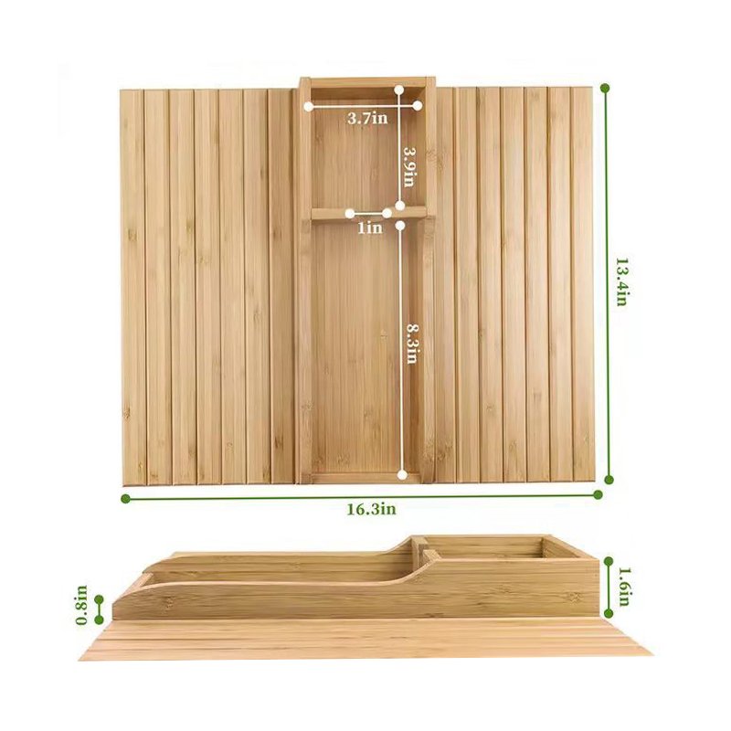 Bamboo Couch Armrest Tray Anti Slip Armrest Organizer Couch Cup Holder Sofa Arm Tray Caddy