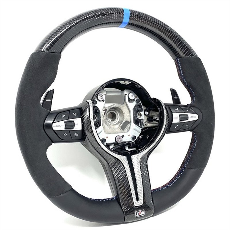 Factory Supply Custom Alcanta Leather Carbon Fiber Car Steering Wheel For BMW AUDI BENZ VW Varied Car Model