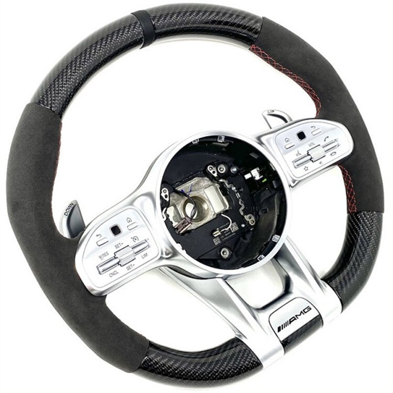 Factory Supply Custom Alcanta Leather Carbon Fiber Car Steering Wheel For BMW AUDI BENZ VW Varied Car Model
