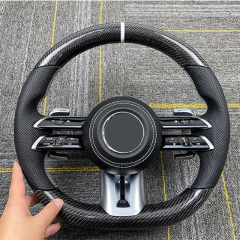 Factory Supply Custom Alcanta Leather Carbon Fiber Car Steering Wheel For BMW AUDI BENZ VW Varied Car Model
