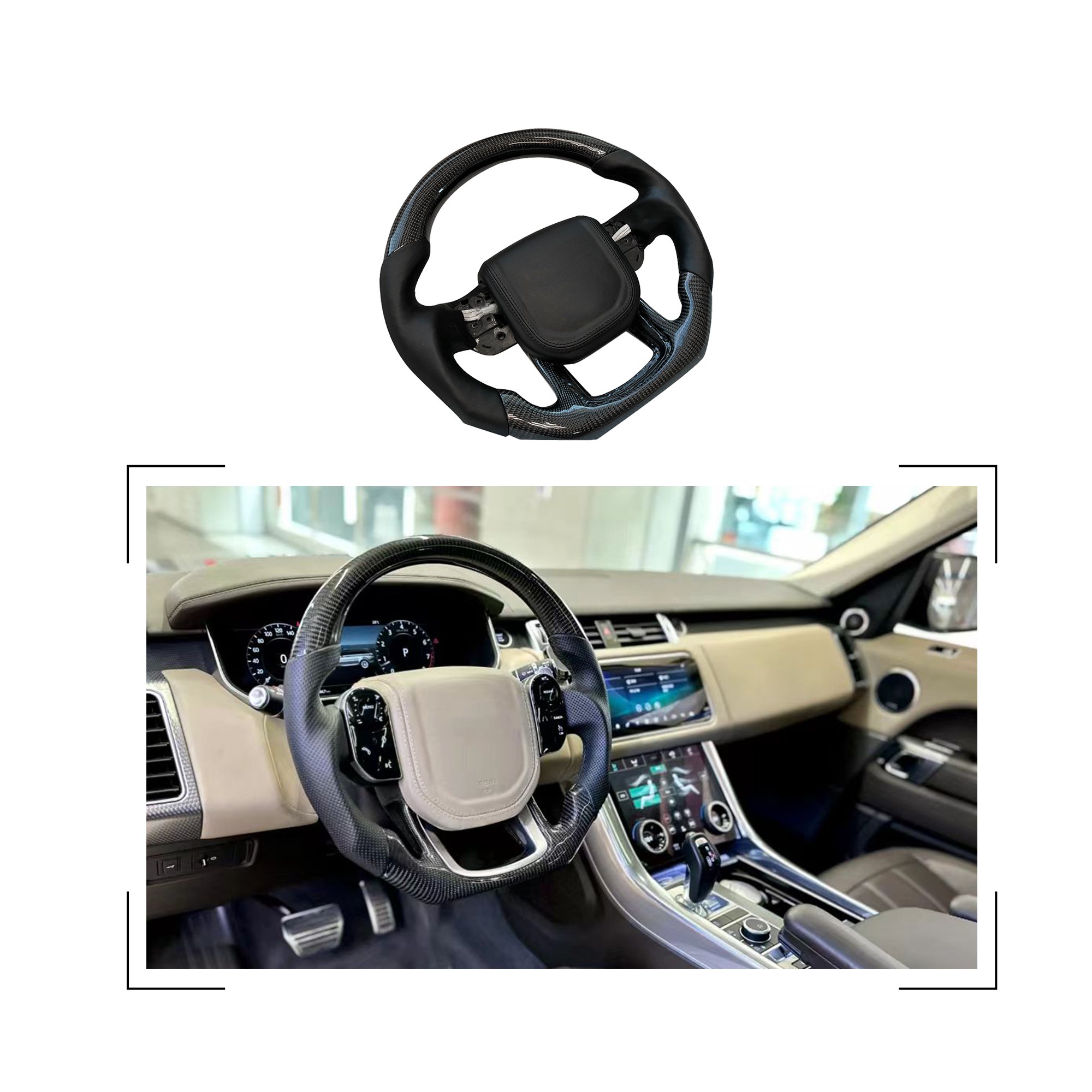 Auto Modification Kit Custom Carbon Fiber Car Steering Wheel For Range Rover Sport Steering Wheel