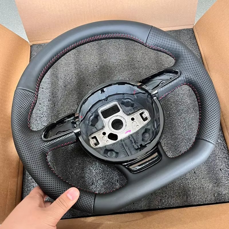 Steering wheel For Audi A4 B8 A6 Q3 A3 8V Steering Wheel Assembly Accessories Car leather steering wheel