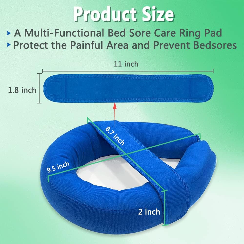 After Surgery Broken Arm Ankle Elbow Elevation Sore Care Circle Cushion Anti Pressure Armrest Blue Knee Pillow for Back Sleeping