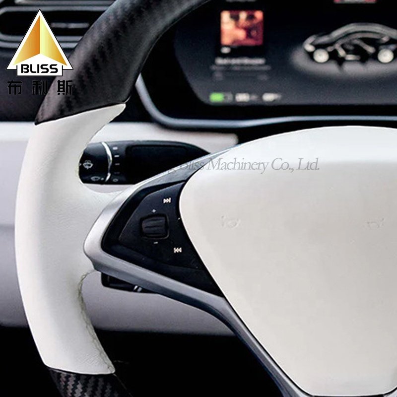 Steering Wheel Car Steering Wheel Cover Leather Steering Wheel Horn Button Button Universal For Tesla Model S