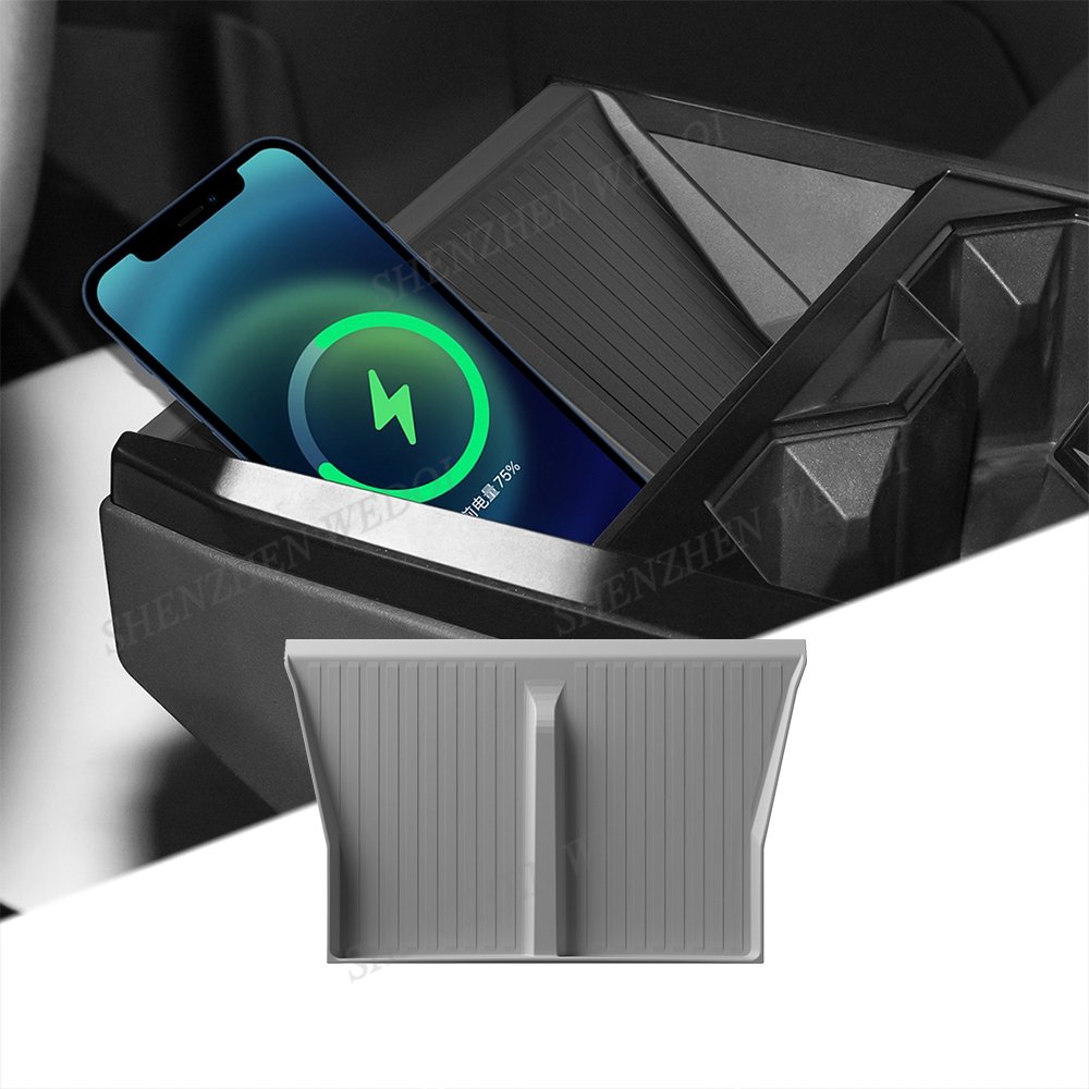 Armrest Box Wireless Charging Silicone Mat for Tesla Cybertruck Interior Accessories