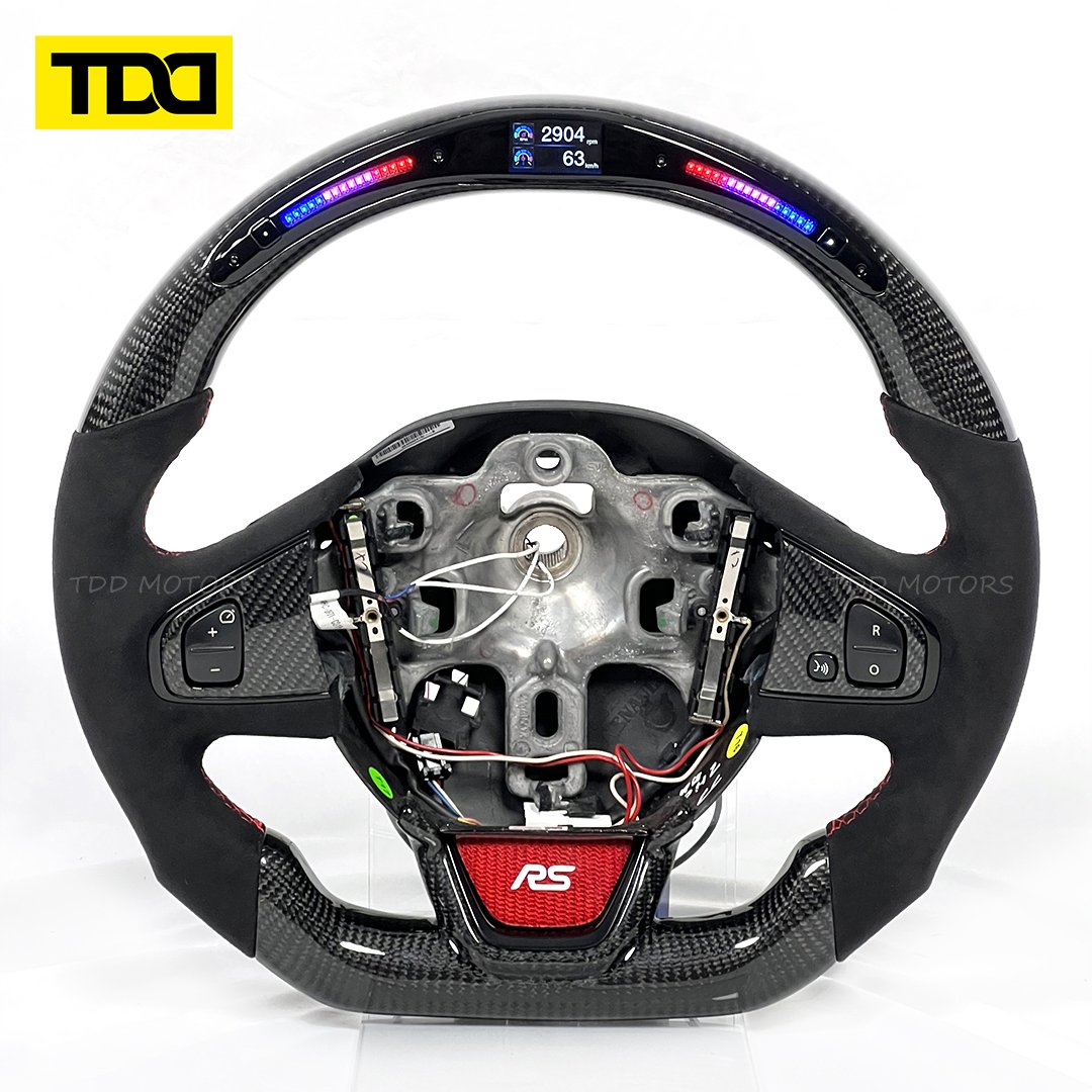 TDD Motors 100% Real carbon fiber Galaxy Pro Led Steering Wheel for Renault Clio 4 Kaptur