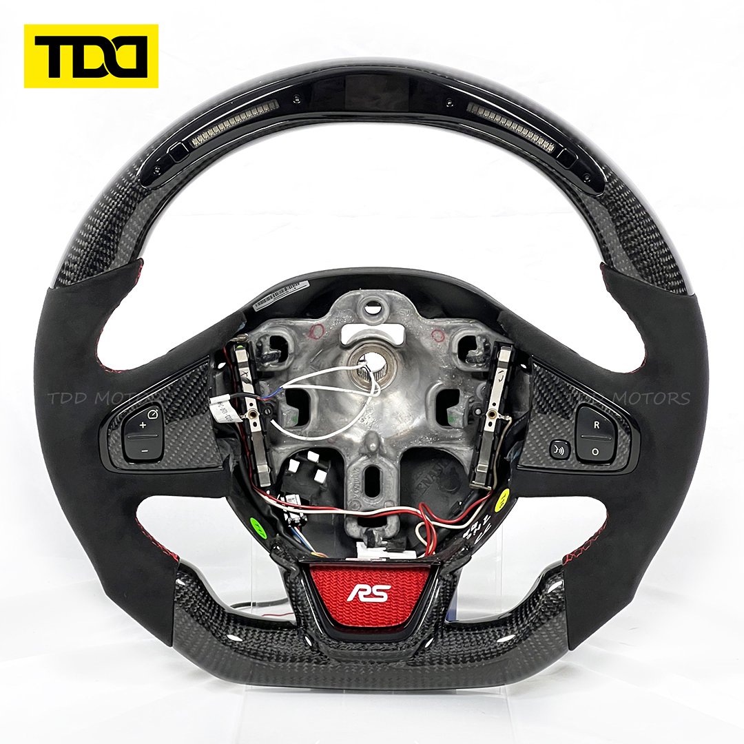 TDD Motors 100% Real carbon fiber Galaxy Pro Led Steering Wheel for Renault Clio 4 Kaptur