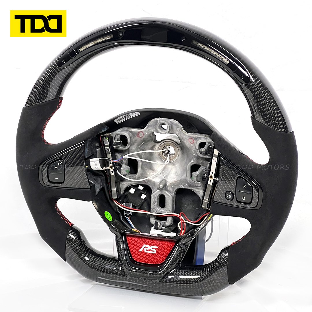 TDD Motors 100% Real carbon fiber Galaxy Pro Led Steering Wheel for Renault Clio 4 Kaptur