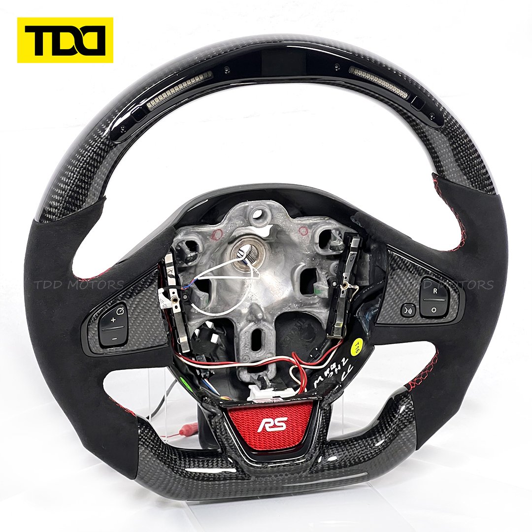 TDD Motors 100% Real carbon fiber Galaxy Pro Led Steering Wheel for Renault Clio 4 Kaptur