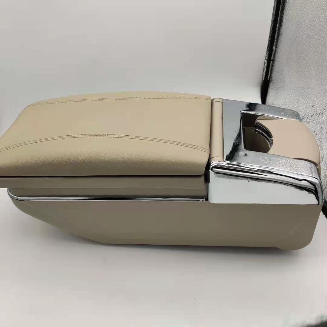 Car Armrest Console Storage Box High Performance Plastic Center Storage Box Box Universal Beige