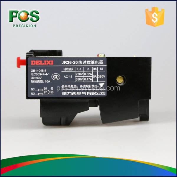 High Quality DELIXI JR36 660V 20amp Thermal Overload Relay