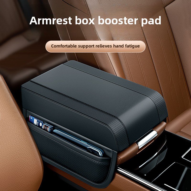 High-End Universal Car Armrest Booster Pad Front Position Central Memory Foam Elbow Rest with Storage Universal Car Armrest Box