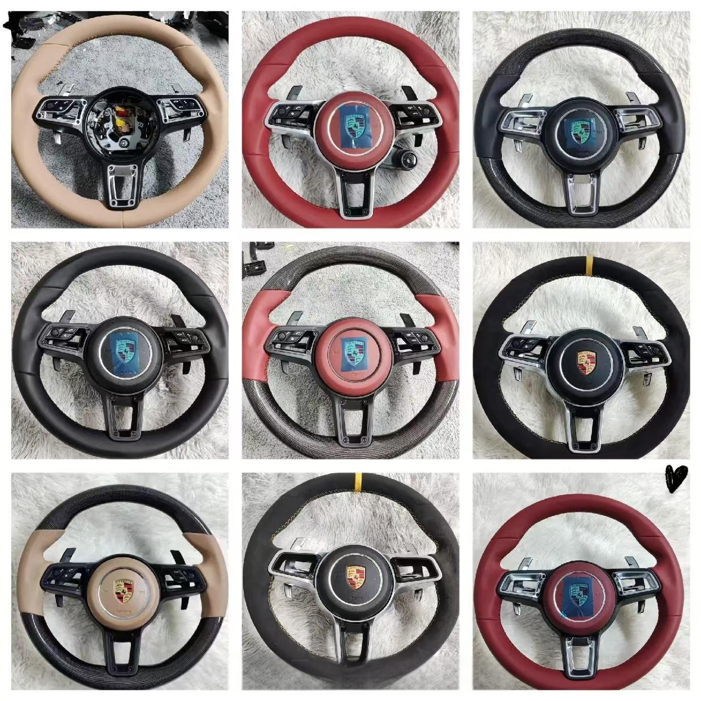 Car parts carbon fiber steering wheel for Porsche Mancan Panamera Cayenne 911