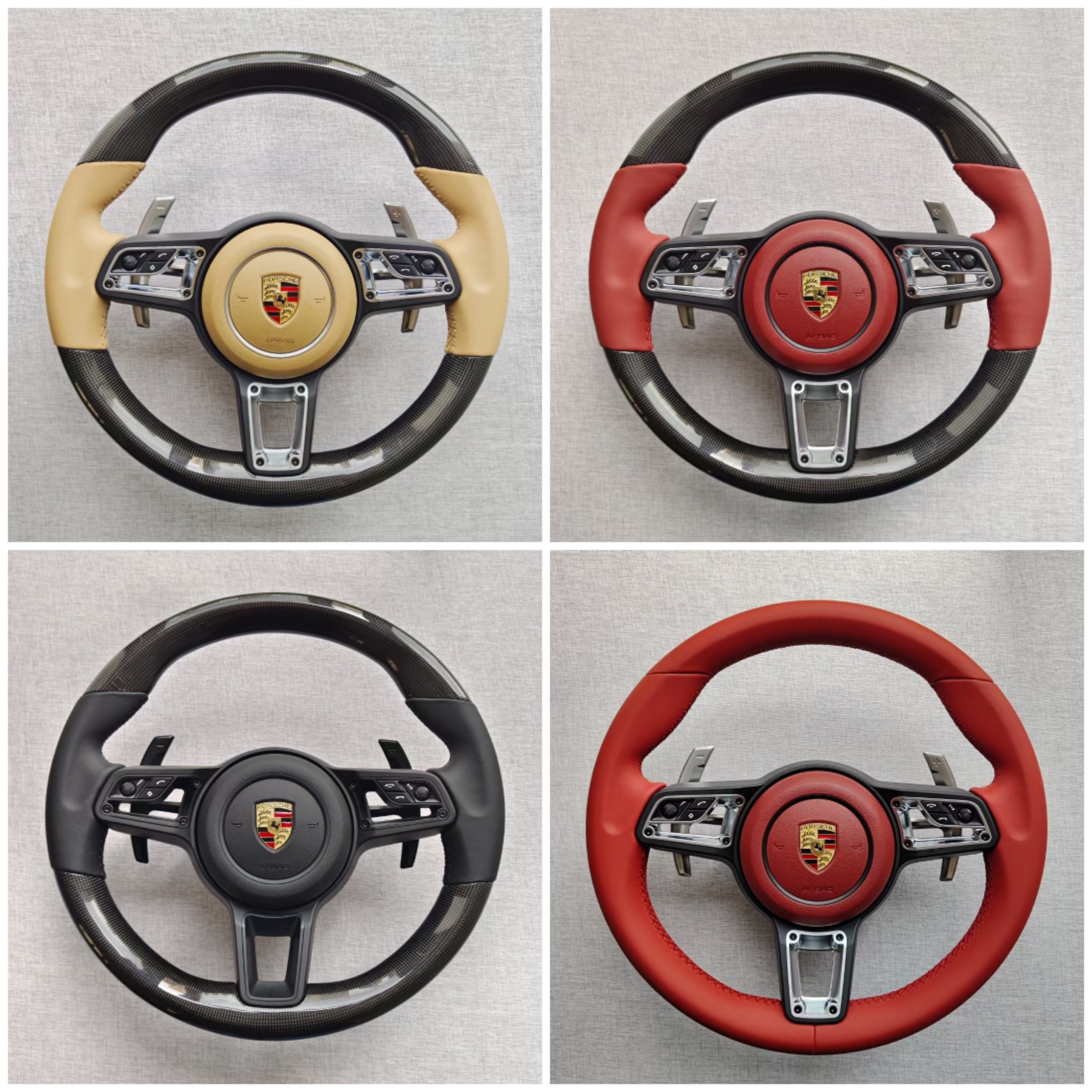 Car parts carbon fiber steering wheel for Porsche Mancan Panamera Cayenne 911