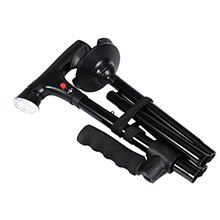 Adjustable Cane Flexible Walking Cane with LED Light Lightweight Aluminum Sturdy Portable Walking Stick