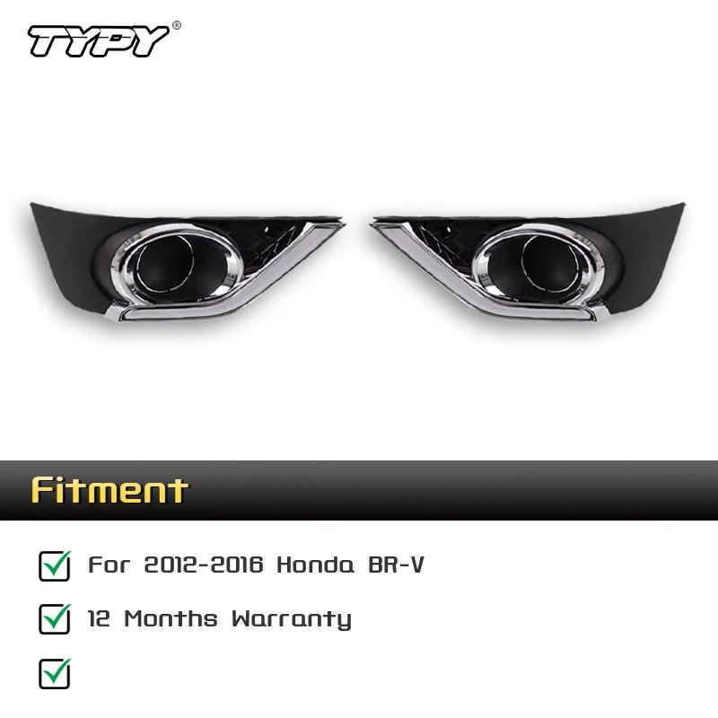 TYPY Led Daytime Running Lights Fog Head Lamp Cover Relay Waterproof Yellow Car Styling for Honda BRV BR-V 2015 2016 2017 2018 2