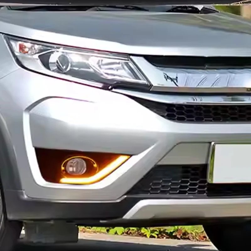 TYPY Led Daytime Running Lights Fog Head Lamp Cover Relay Waterproof Yellow Car Styling for Honda BRV BR-V 2015 2016 2017 2018 2