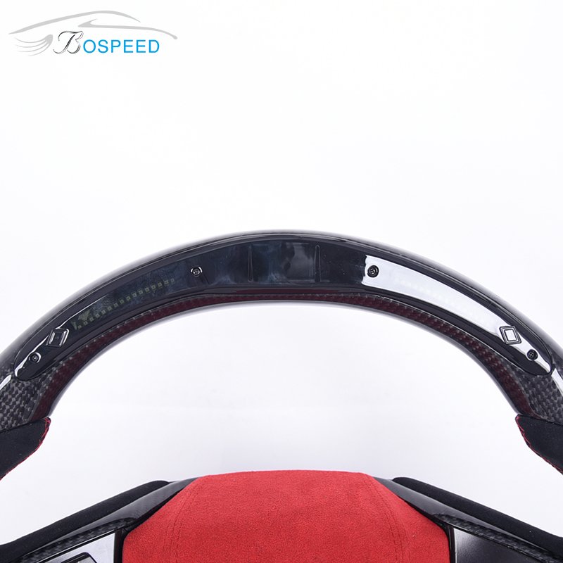 Newest Customized Red Stitching Carbon Fiber Racing Car Steering Wheel for Honda Civic