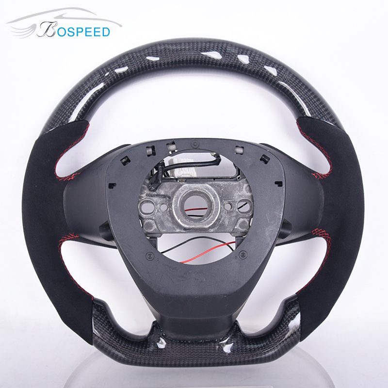 Newest Customized Red Stitching Carbon Fiber Racing Car Steering Wheel for Honda Civic