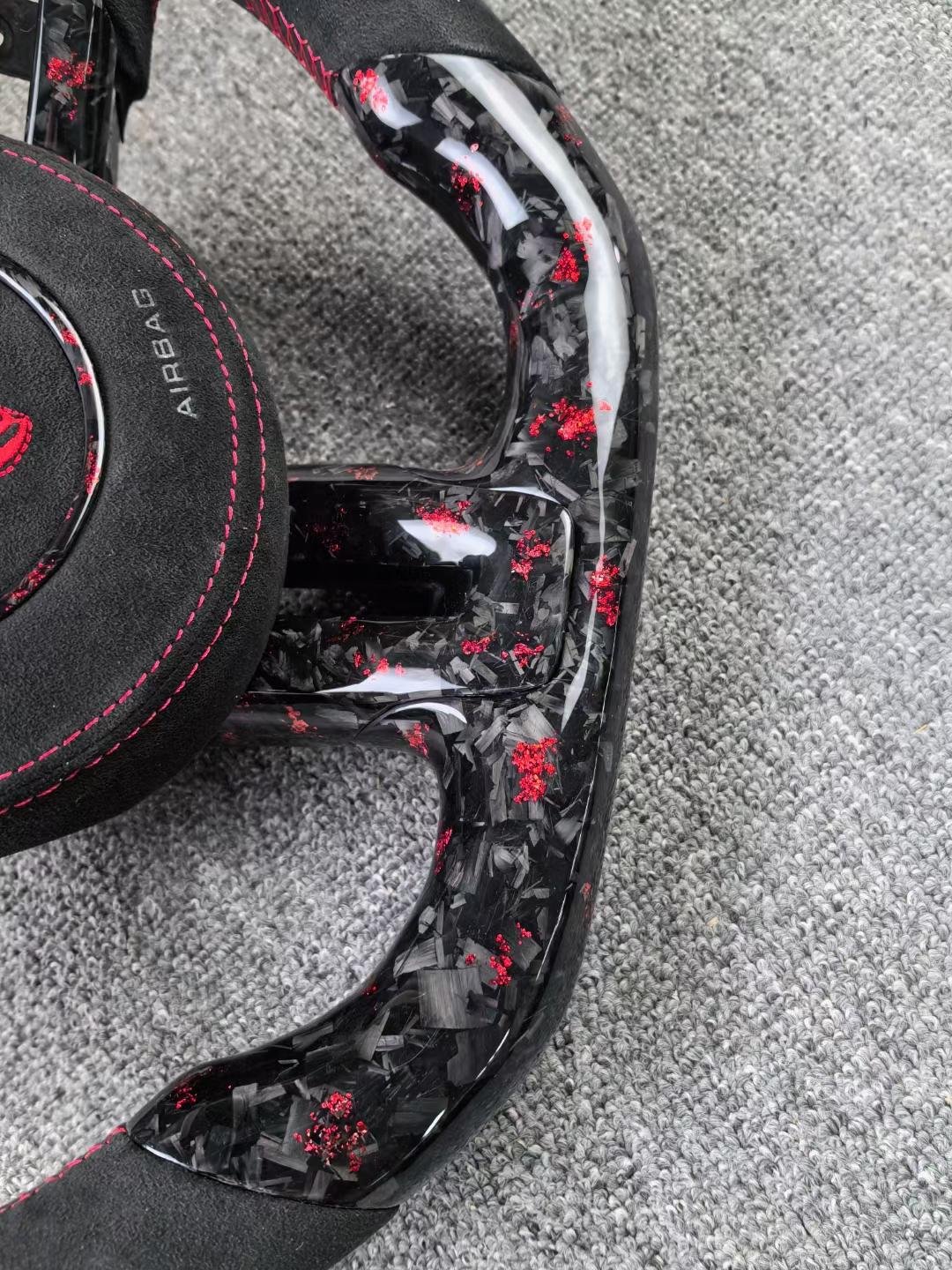 LED Forged Carbon Fiber For Mustang Accessories Ford Steering Wheel Interior Accessories For Cars 2015 2016 2017