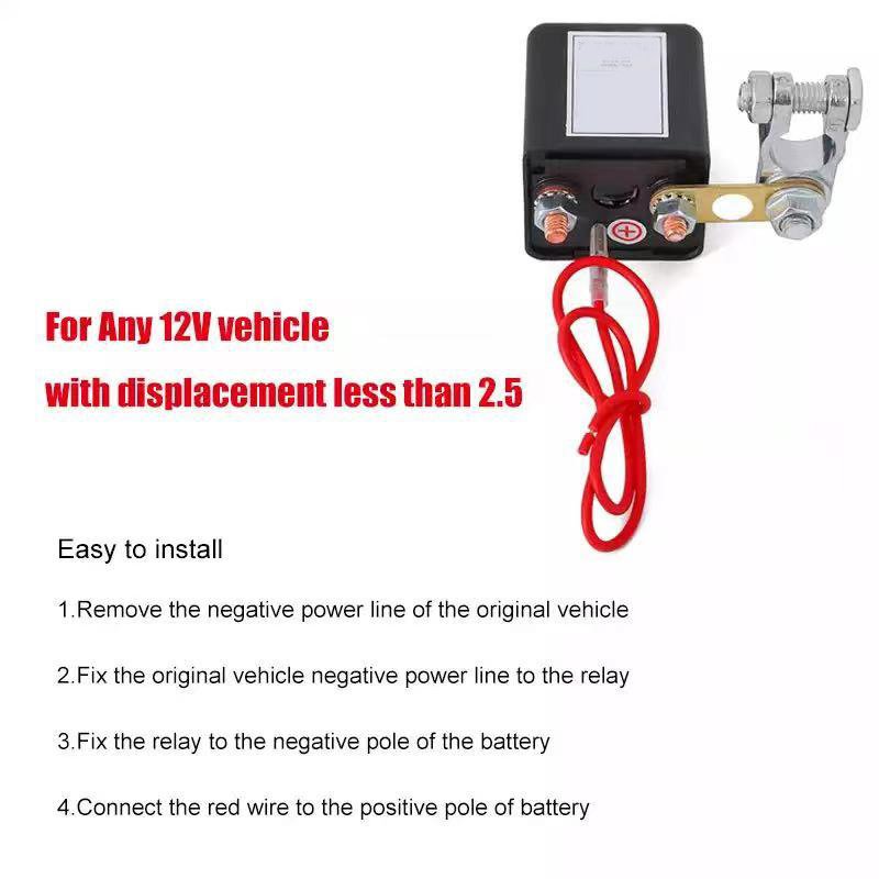 Universal Auto Car Wireless Remote Control Power Off Relay 12V 24V Battery Disconnect Cut Off Isolator Master Switch 200A
