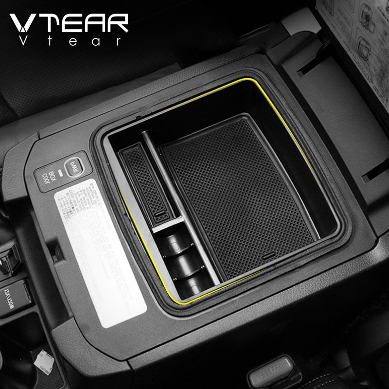 Vtear for toyota Prado Car Armrest Storage Box Central Container Holder Styling Insert Tray Clapboard case Auto Accessories03-19