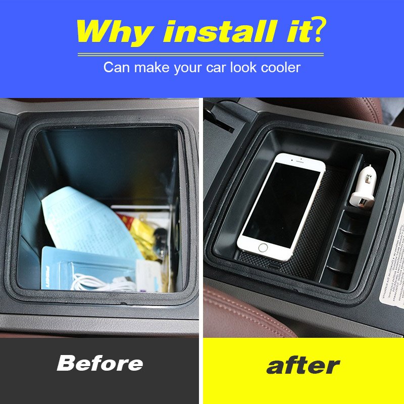 Vtear for toyota Prado Car Armrest Storage Box Central Container Holder Styling Insert Tray Clapboard case Auto Accessories03-19