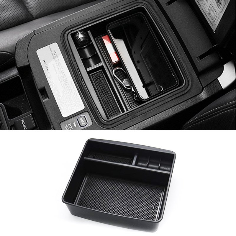 Vtear for toyota Prado Car Armrest Storage Box Central Container Holder Styling Insert Tray Clapboard case Auto Accessories03-19