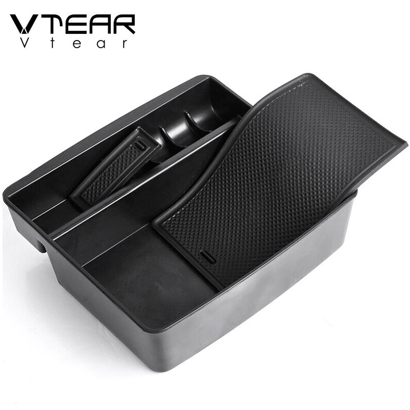 Vtear for toyota Prado Car Armrest Storage Box Central Container Holder Styling Insert Tray Clapboard case Auto Accessories03-19