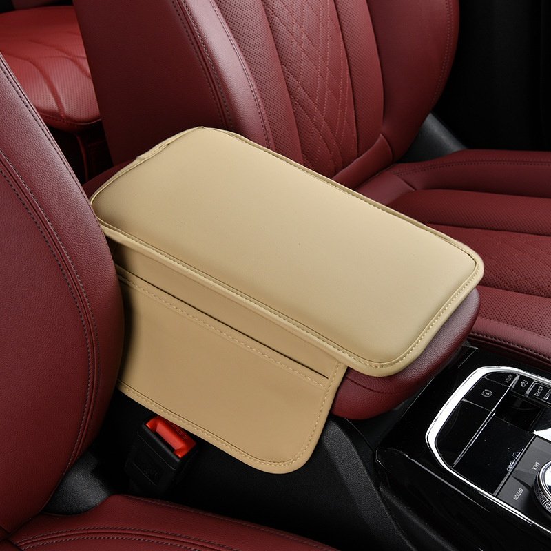 Universal Car Armrest Box Mat with Storage Pockets Central Armrest Box Protection Interior Kit Upgrade