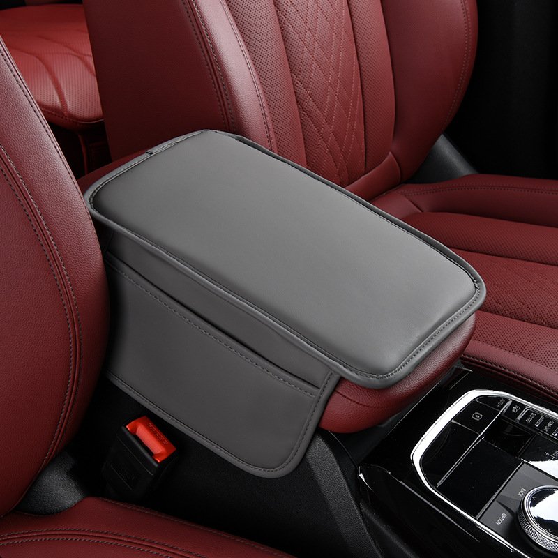 Universal Car Armrest Box Mat with Storage Pockets Central Armrest Box Protection Interior Kit Upgrade