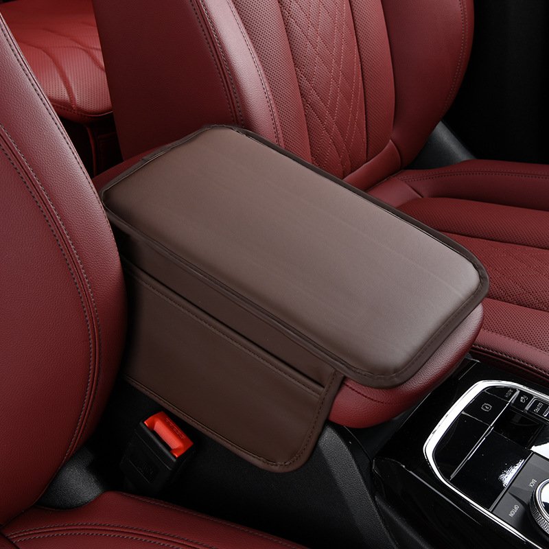 Universal Car Armrest Box Mat with Storage Pockets Central Armrest Box Protection Interior Kit Upgrade