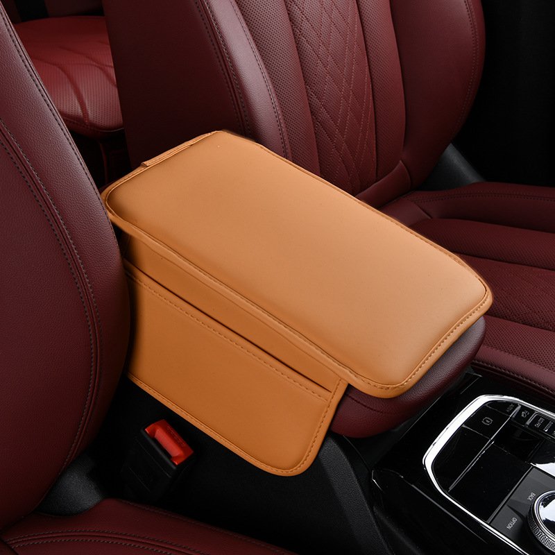 Universal Car Armrest Box Mat with Storage Pockets Central Armrest Box Protection Interior Kit Upgrade