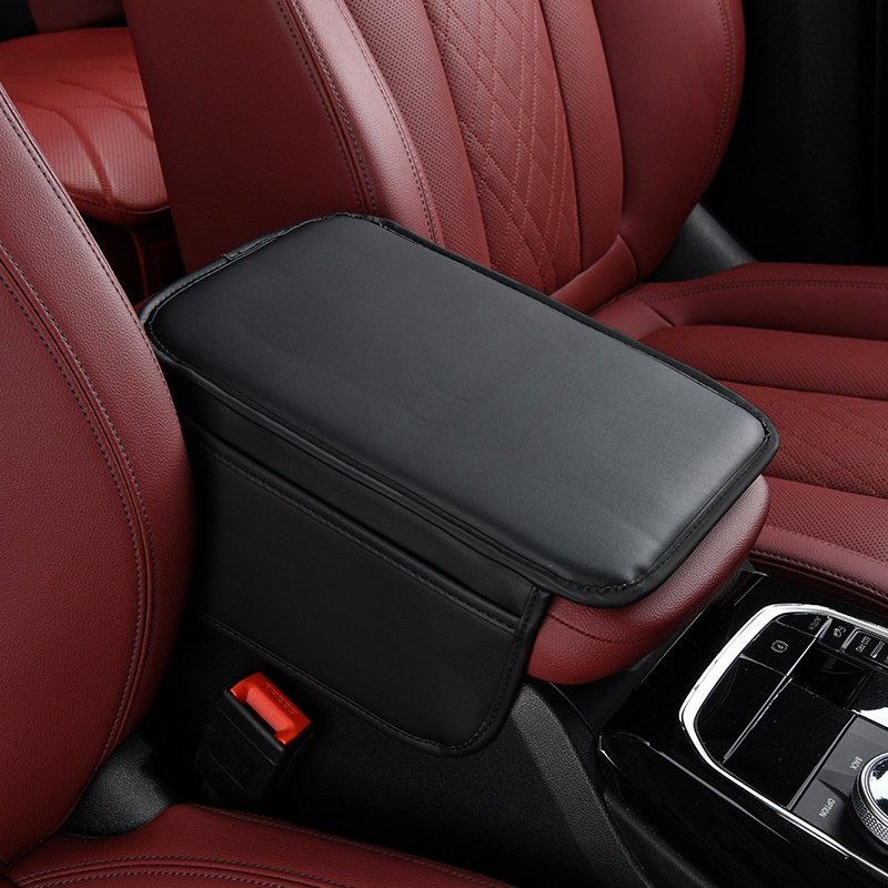 Universal Car Armrest Box Mat with Storage Pockets Central Armrest Box Protection Interior Kit Upgrade