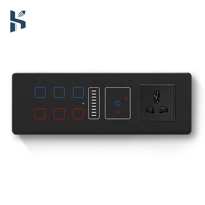 8MTuya Smart Life Home Multifunction Combination Glass Touch Switch Wall Socket New Zigbee India 16a Max. 10a 240v Hotels WiFi