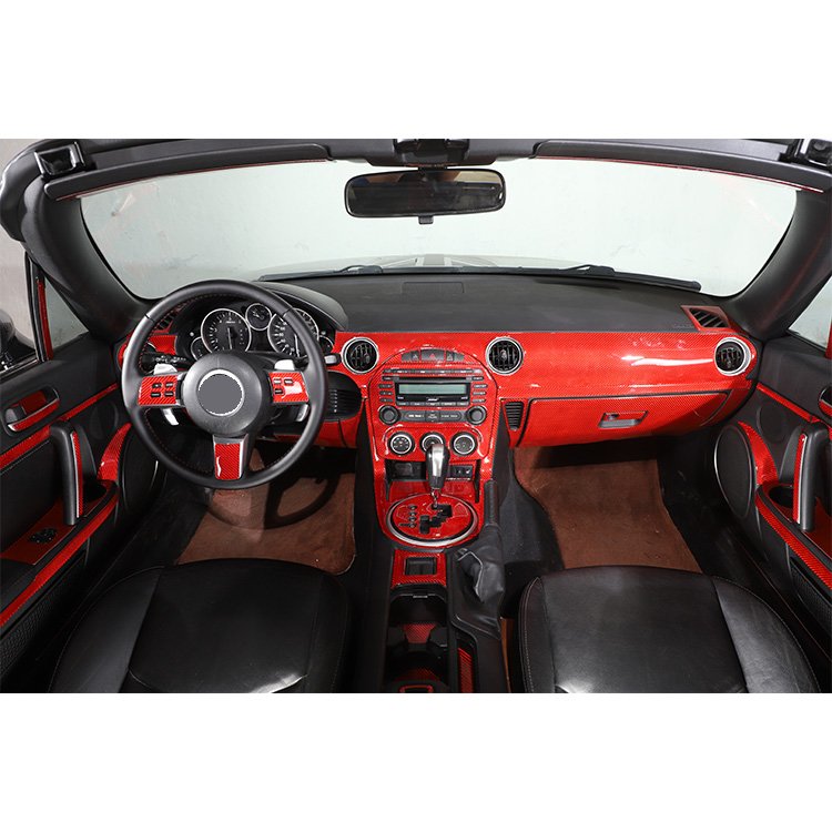 Automotive Products 09-14 for Mazda MX-5 Accessories Soft Carbon Fiber Center Control Shifter Instrument Steering Wheel