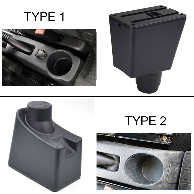 Vtear Armrest Cushion Interior Center Console Storage Box Arm Rest Car-Styling Decoration Accessories for Renault Dacia Logan 2