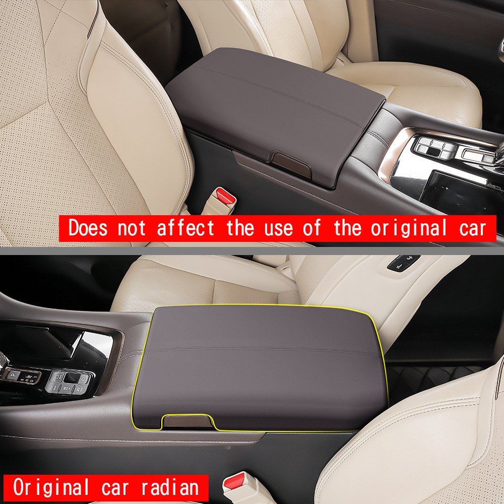 For Alphard/Vellfire 40 Series Armrest Box Protective Cover Without Button Leather Car Interior Accessories