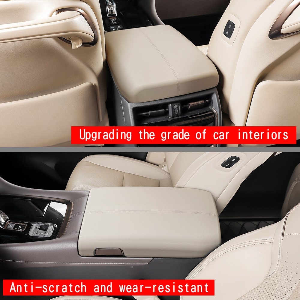 For Alphard/Vellfire 40 Series Armrest Box Protective Cover Without Button Leather Car Interior Accessories