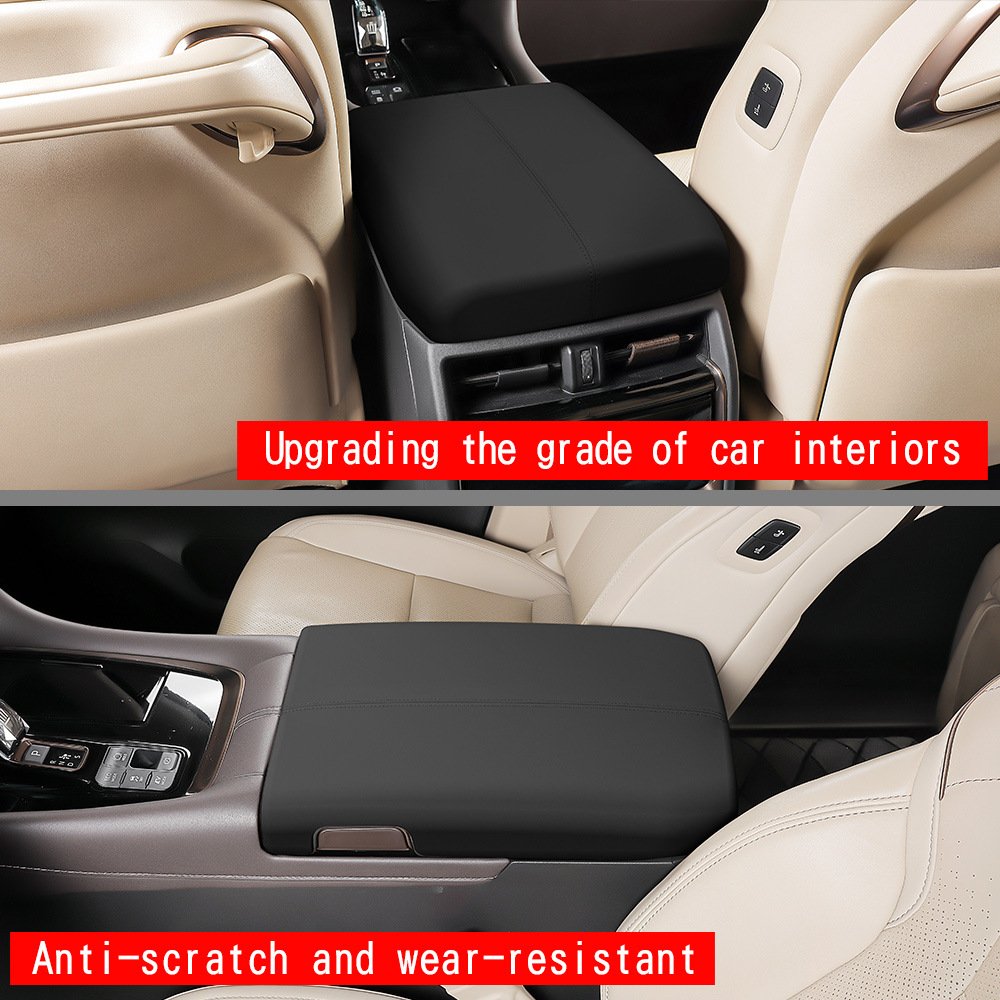 For Alphard/Vellfire 40 Series Armrest Box Protective Cover Without Button Leather Car Interior Accessories