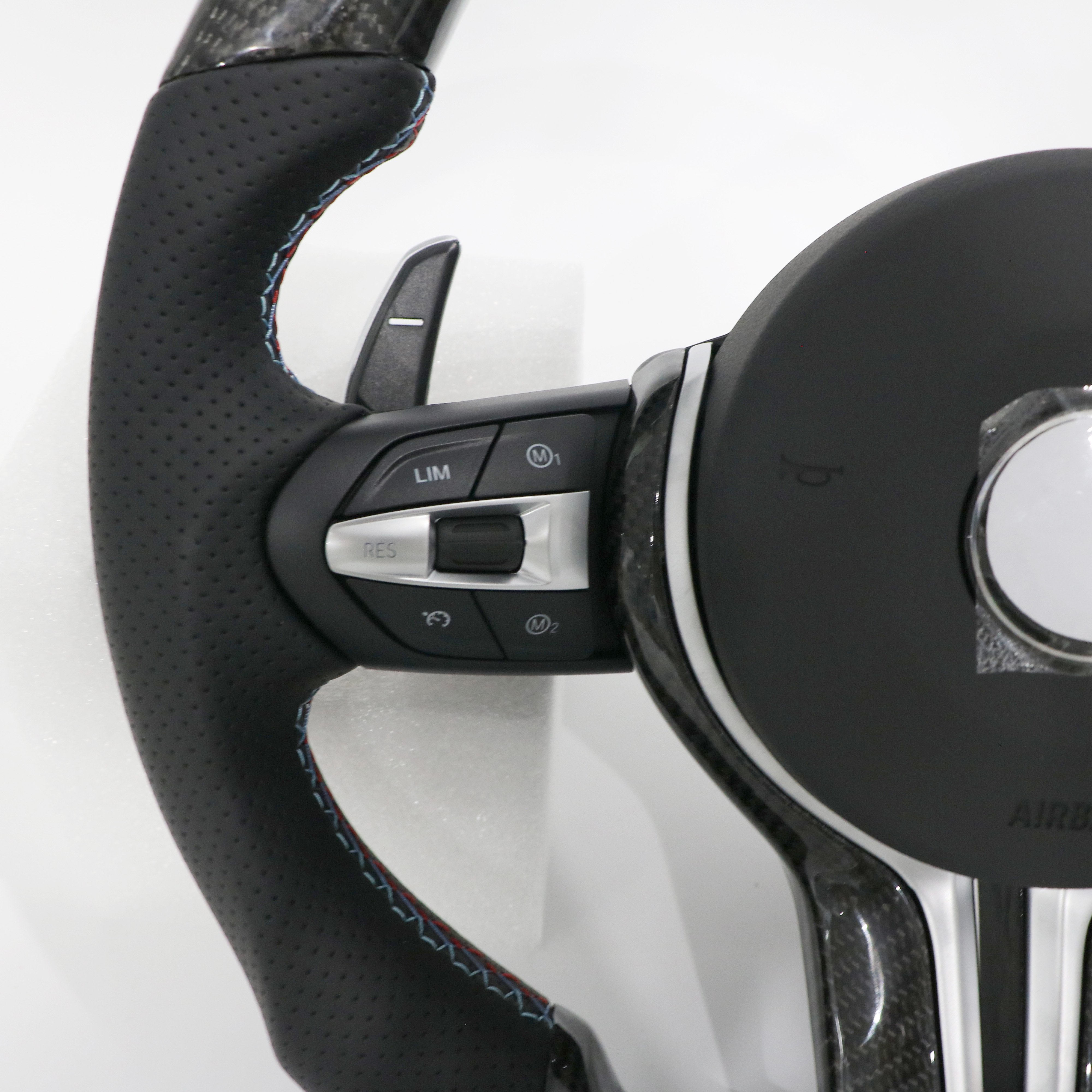 upgrade modify carbon steering wheel for BMW x1 x2 x3 x4 x5 m1 m2 m3 g20 g80 thin paddle carbon steering wheel